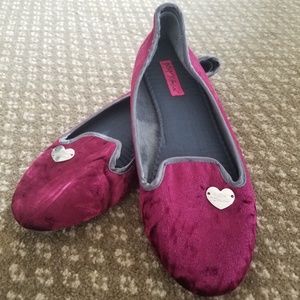 Betsey Johnson Velvet House Slippers